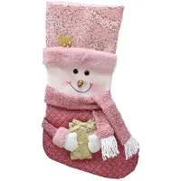 Wella New Christmas Holiday Decoration Sequins Plush Decoration Christmas Stockings Children'S Candy Bag Ornaments