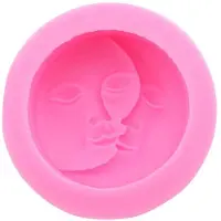 Wella Moon&Sun Face Candle Silicone Mold DIY Handmade Soap Candle Jewelry Candle Mold Candle Making Supplies Gift