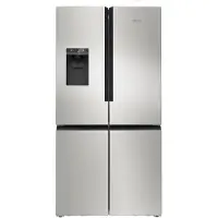 Siemens iQ700 KF96DPPEA - Køleskab/fryser - frans dør-bundfryser med vanddispenser, isdispenser - Wi-Fi - bredde: 90.5 cm - dybde: 73.1 cm - højde: 183 cm - 574 liter - Klasse E - rustfrit stål