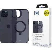 3mk Protection 3mk Smoke Case med magasin og stativ til Apple iPhone 15 Plus – sort