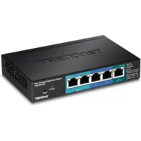 Trendnet TPE P521ES - Switch - smart - 1 x 10/100/1000 (PoE+ input) + 2 x 10/100/1000 (PoE) + 2 x 10/100/1000 - desktop - PoE+ (18 W) - TAA-kompatibel