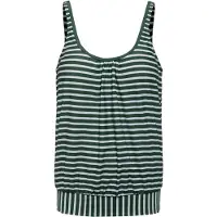 Venice beach Tankini-overdel oliven / hvid