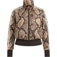 Adidas Satin Snake Print Firebird Track Sweatshirt Med Lynlås