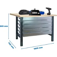 Simon Rack Simonwork (bancos De Trabajo) Bt6 5box Metalhylde 865x1800x750 Mm