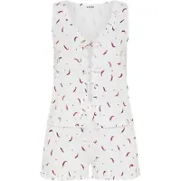 LASCANA Shorty smaragd / rød / hvid