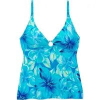s.Oliver Tankini-overdel turkis / mørkeblå / gul / offwhite