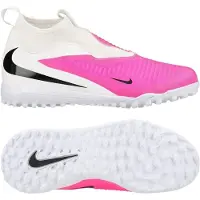 Nike Phantom 6 Academy High Cut TF Breakout - Hvid/Sort/Pink Børn - Turf (TF), størrelse 38½
