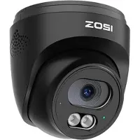 ZOSI C220 4MP udendørs PoE-overvågningskamera med AI-personregistrering - sort