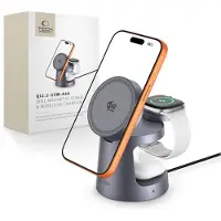 TechProtection Wireless charger QI2.2-25W-A48 3in1 magnetic - navy blue