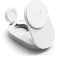 Ringke QI2.2 25W 3-i-1 foldbar magnetisk trådløs oplader - MagSafe-kompatibel - hvid