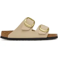 Birkenstock Birkenstocktil kvinder. 1031429 Sandaler Arizona Big Buckle Birko-Flor (Smal pasform) beige (39), Fast, Spænder, Casual
