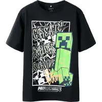Name it Shirts 'NKMMase Minecraft' lysegrå / græsgrøn / sort / hvid