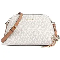 Michael Kors Skuldertaske 'DOME' beige / lysebeige / cognac