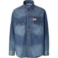 HUGO Oversize fit skjorte i bomuldsdenim