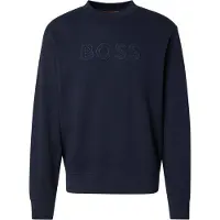 BOSS Relaxed fit sweatshirt i bomuldsfrotté med broderet logo