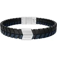 Fossil Armbånd sort / sølv