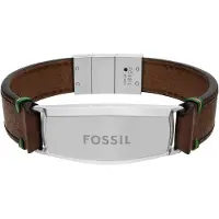Fossil Armbånd 'Everett' brun / sølv