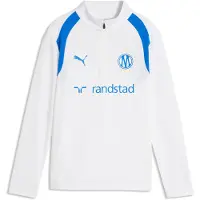 Puma Marseille Træningstrøje 1/4 Lynlås - Hvid/Blå Børn, størrelse 176 cm