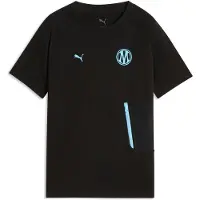 Puma Olympique de Marseille PUMATECH Pocket Tee Youth, Shop, Black/Vibrant Blue, 15-16Y