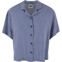 Urban Classics Bluse 'Resort' blå / hvid