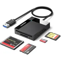 UGREEN 4-i-1 USB 3.0-hukommelseskortlæser - SD/CF/microSD/MS - Sort