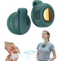 OIMG (Green, -) Little Whirlwind clip-talje nakke ventilator, bærbar støjsvag mini bladløs 3 hastigheder