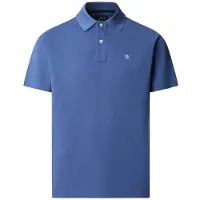 Hackett London Hackett Londontil mænd. HM5600203 Blå Slim Fit-polo med logo (L), Casual, Bomuld, Klassisk, Korte ærmer