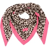 Zwillingsherz Tørklæde 'Love Is Love' beige / choko / pink