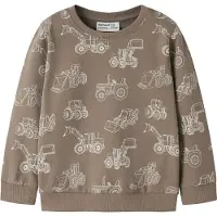 Name it Sweatshirt - NmmVaron - Noos - AOP - Fossil - - 1 år (80) - Sweatshirt