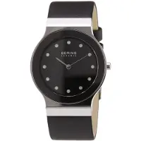 Bering Dameur 32834-442 Ceramic Sort/Læder Ø34 mm