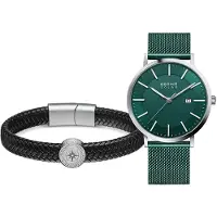Bering Herreur 15439-808-GWP Solar Grøn/Stål Ø39 mm