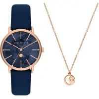 Armani Exchange Dameur AX7149SET Lola Blå/Læder Ø36 mm