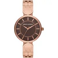 Armani Exchange Dameur AX5384 Brooke Brun/Rosaguldtonet stål Ø38 mm