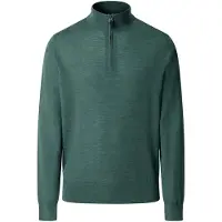 Hackett London Hackett Londontil mænd. HM7000205 Ess Merino Hzip-trøje med lynlås i olivengrøn (M), Casual, Bomuld, Klassisk