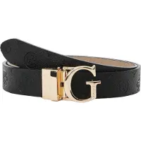 GUESS Bælte 'JAMES' beige / sort