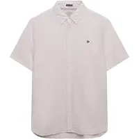 Superdry Superdrytil mænd. M4011102A Klassisk seersucker-skjorte, pink (XL), Casual, Bomuld, Korte ærmer