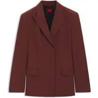 HUGO Relaxed fit blazer i stof med stræk