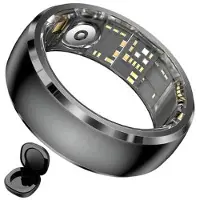 Mtp Products SY15 Smart Ring sundhedsmonitor med vibrationsalarmer - størrelse 8 - sort