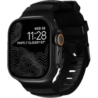 Nomad Rocky Point Band, Band, SmartWatch, Sort, Apple, Ultra / 46mm, Læder, Titanium