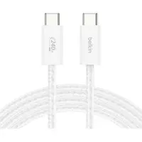 Belkin USB-C to USB-C 240W 2.0 - Braided PCR - 3m - White
