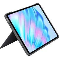 Logitech Combo Touch - Tastatur og folio-kasse - med trackpad - bagbelyst - Apple Smart connector - QWERTY - Italiensk - oxford-grå - for Apple 11-in