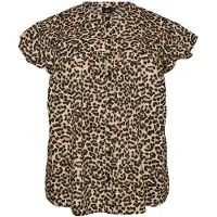 Zizzi Bluse 'CALINE' brun / sort