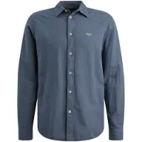 PME Legend Skjorte 'Shirt in cotton/linen with garment-dye wash' mørkeblå