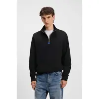 HUGO Neeler 10249110 Blue Halv Lynlås Sweatshirt