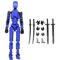 Wella Fun 13 Action Figure 3D Printed Multi-Jointed Movable T13 Action Figure,Unique 13 Action Figure Decorative Dummy,E