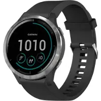 FIXED - Urrem for smart watch - 20 mm, silicone - 140 - 210 mm - sort