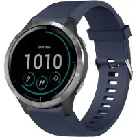 FIXED Silikone rem til Garmin QuickFit 20 mm Mørkeblå