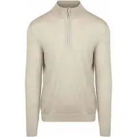 Profuomo Half Zip Trøje Merinould Beige måle