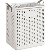 Jojomino Household Folding Dirty Laundry Basket Bathroom Laundry Basket Dirty Clothes Can Be Portable and Movable 37.7x31x45.5cm