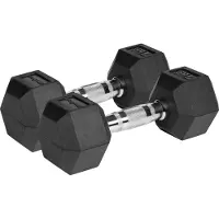 Rebel Gumuoti ketaus hanteliai HEX 2x7kg, ACTIVE